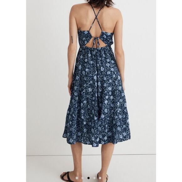 Madewell Cross-Back Halter Midi Medallion Dress - Picture 12 of 12